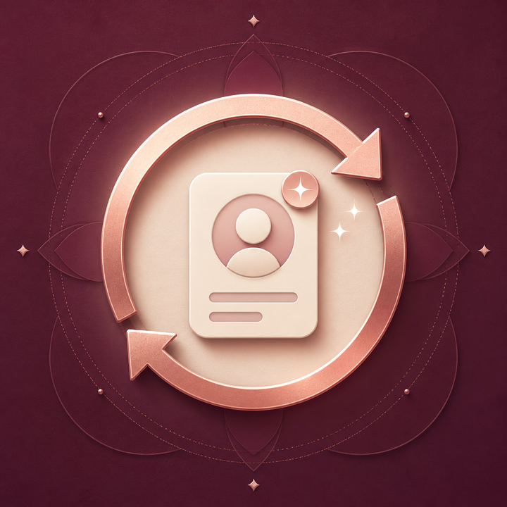 Illustration of a profile being refreshed